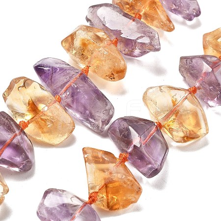 Natural Ametrine Beads Strands G-C179-C01-01-1