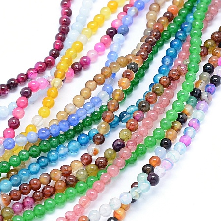 Natural Agate Beads Strands G-F559-04-1