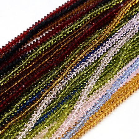Glass Beads Strands EGLA-J027-M-1
