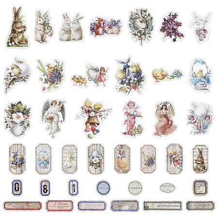 Gorgecraft Retro Easter Theme Paper Adhesive Stickers EAER-GF0001-01-1