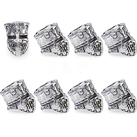 8Pcs Tibetan Style Alloy European Beads FIND-DC0008-33-1