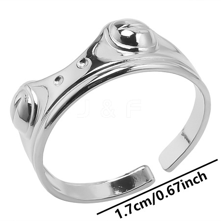 Frog 304 Stainless Steel Cuff Rings IQ1564-1-1