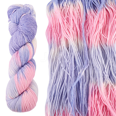 1 Skein Gradient Segment Dyed 80% Wool 20% Acrylic Blended Yarn OCOR-TA0003-02C-1