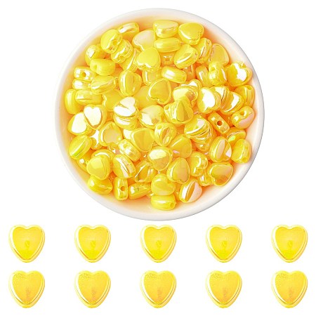 200Pcs 2 Colors ABS Plastic Beads KY-FS0001-42A-1