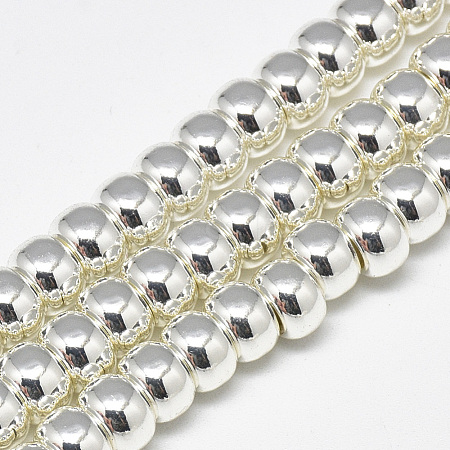 Electroplate Non-magnetic Synthetic Hematite Beads Strands G-Q465-38S-1