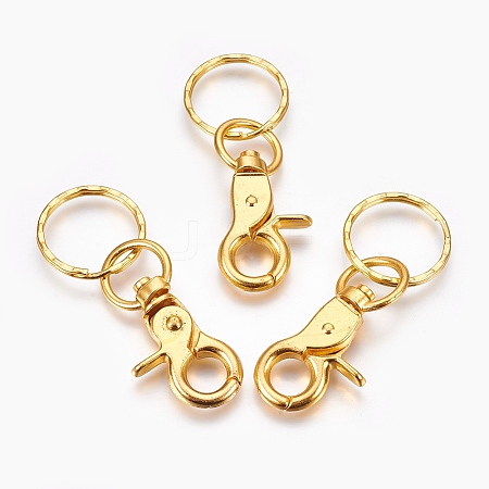 Iron Swivel Clasps with Key Rings HJEW-H017-G-1