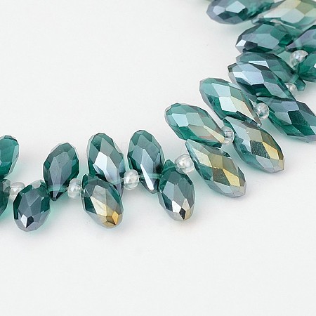 Electroplate Glass Beads Strands EGLA-J068-AB03-1