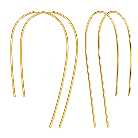 2 Pairs Sterling Silver Ear Wire STER-WH0061-46G-1