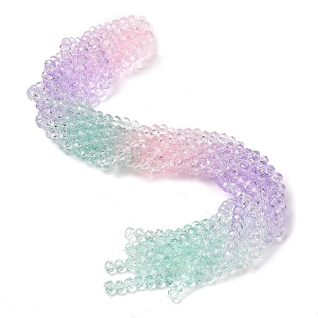 Transparent Painted Glass Beads Strands DGLA-A034-T6mm-A23-1