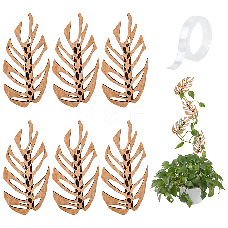 6Pcs Wood Wall Fixture Clips AJEW-FG0005-96B-1