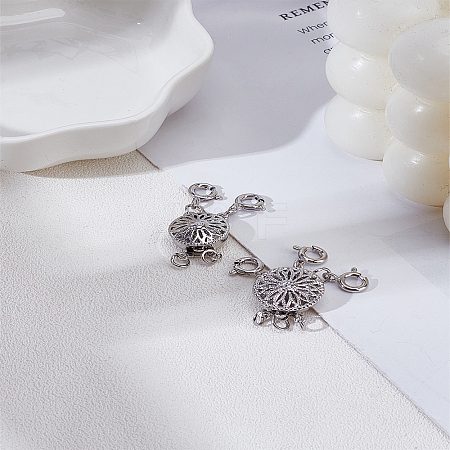 2Pcs 2 Styles Brass Box Clasps KK-LP0001-92P-1