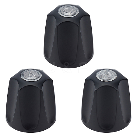 3Pcs Alloy and Iron Bathroom Sink Faucet Knobs Replacement FIND-GO0004-09B-1