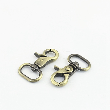 Alloy Swivel Clasps PURS-PW0005-097BAB-1