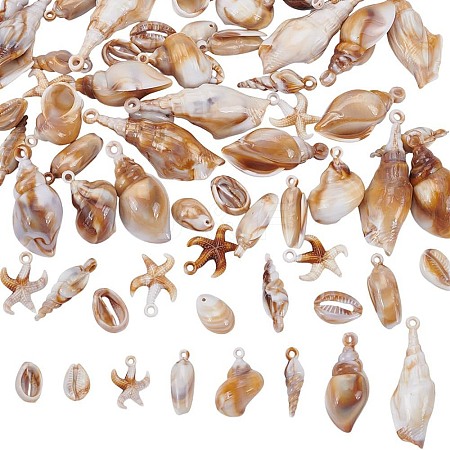 64Pcs 8 Styles Acrylic Pendants OACR-PH0004-45-1