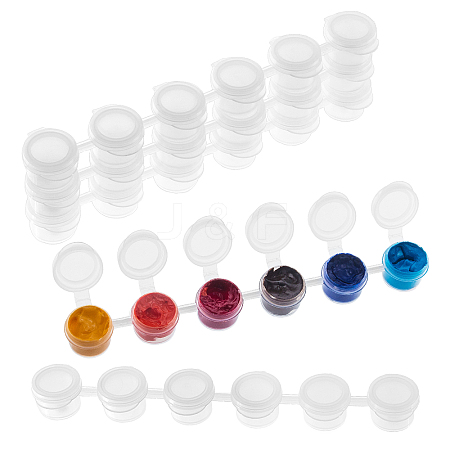 Plastic Paint Pots Strips CON-PH0001-83-1
