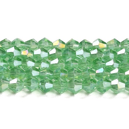 Transparent Electroplate Glass Beads Strands GLAA-F029-3mm-A24-1