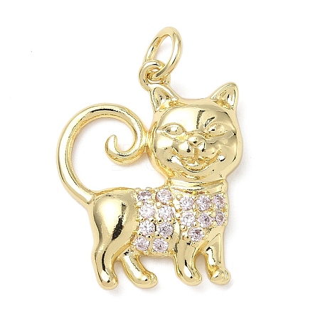 Brass Micro Pave Cubic Zirconia Pendants ZIRC-I356-03G-02-1