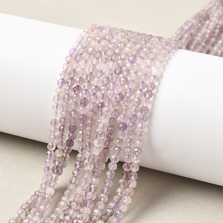 Faceted Natural Amethyst Beads Strands G-RM241221-B42-1