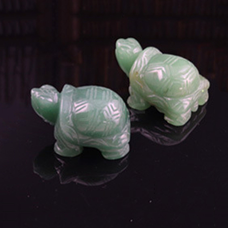 Natural Green Aventurine Carved Healing Tortoise Figurines DJEW-PW0012-031A-02-1