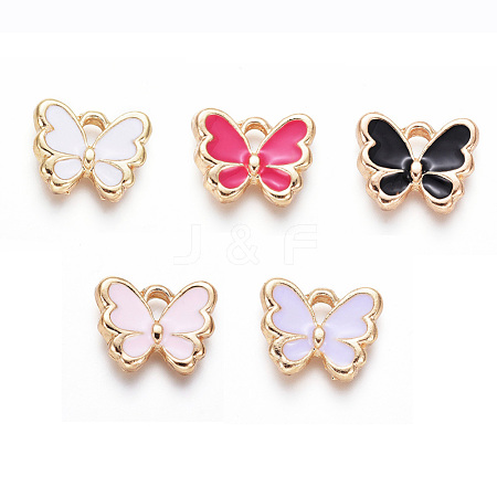 Light Gold Plated Alloy Charms ENAM-L029-06-M-1