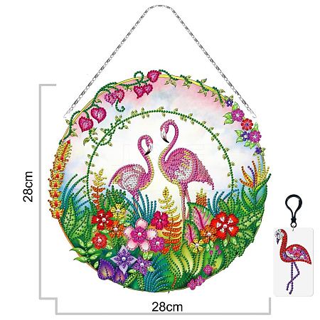 DIY Plastic Hanging Sign Diamond Painting Kit DIAM-PW0001-109F-1