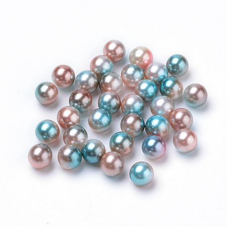 Rainbow Acrylic Imitation Pearl Beads OACR-R065-4mm-A09-1