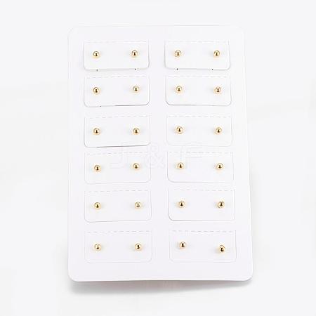 Brass Ear Studs EJEW-E213-A-11G-1
