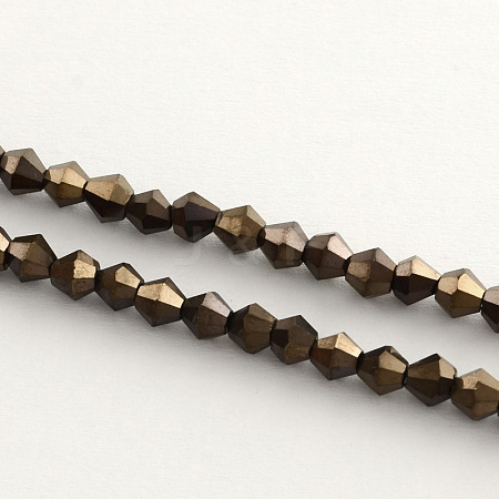 Electroplate Glass Bead Strands EGLA-R094-4mm-06-1