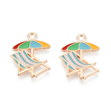 Beach Theme Alloy Enamel Pendants ENAM-T022-33M-1