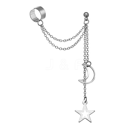 1 Pcs Alloy Star Cuff Earrings for Women WG0D93E-35-1