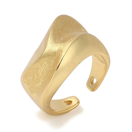 Rack Plating Brass Cuff Finger Rings for Women RJEW-C114-13C-G-1