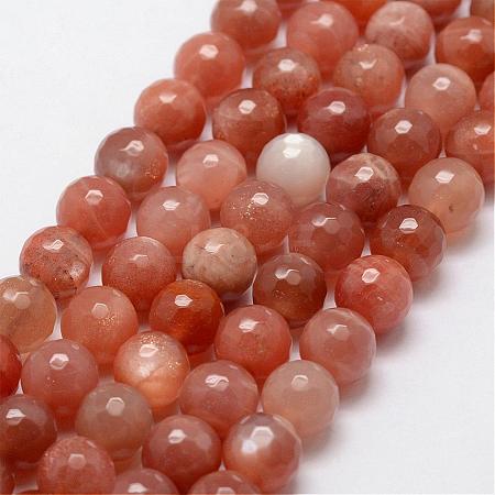 Natural Sunstone Beads Strands G-D856-07-8mm-1