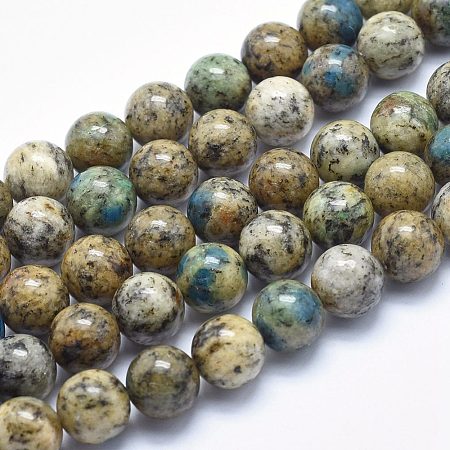 Natural K2 Stone/Raindrop Azurite Beads Strands G-K256-30-10mm-1