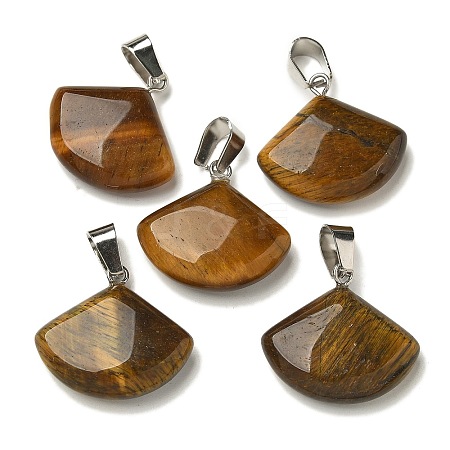 Natural Tiger Eye Pendants G-Z067-05P-08-1