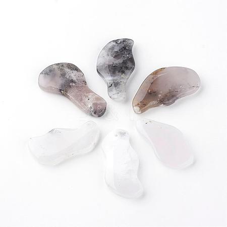 Natural Agate Pendants G-R410-18-1