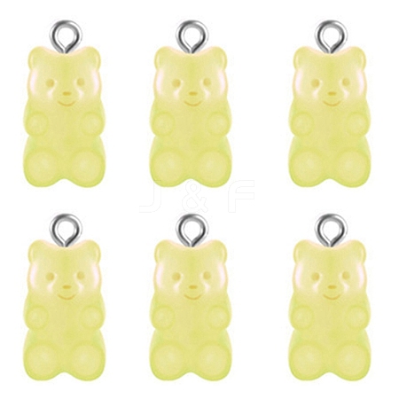 Transparent Resin Pendants HJEW-TAC0007-02B-1