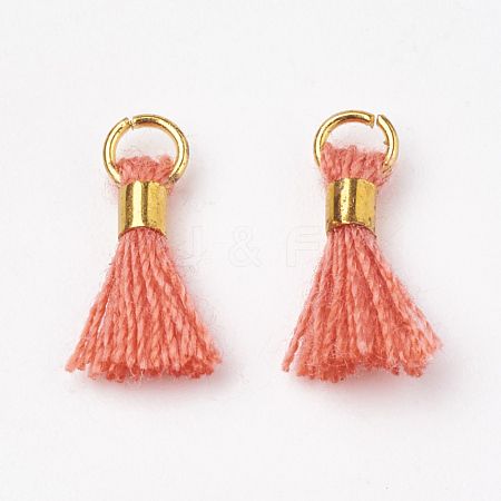 Polycotton(Polyester Cotton) Tassel Pendant Decorations FIND-S275-23G-1