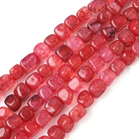 Natural Dragon Veins Agate(Dyed & Heated) Beads Strands G-G177-E18-03-1