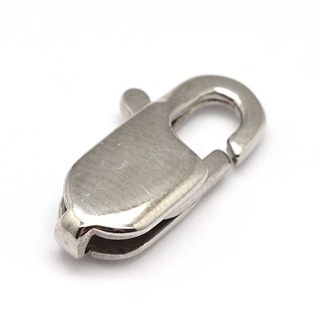 304 Stainless Steel Lobster Claw Clasps A-STAS-N078-12C-1
