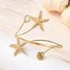 304 Stainless Steel Open Upper Arm Cuff Bangles for Women SA-CBA2C9D-06A-1