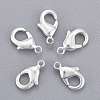 Silver Color Plated Brass Lobster Claw Clasps X-KK-901-S-1