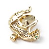 Real 18K Gold Plated Rack Plating Brass Micro Pave Clear Cubic Zirconia Pendants KK-C015-13G-02-3