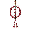 1Pc Cinnabar Round Beads Pendant Decorations HJEW-CA0001-77-1