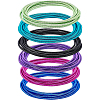 BENECREAT 60Pcs 6 Colors Spring Bracelets Set TWIR-BC0001-42-1