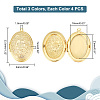   12Pcs 3 Colors Brass Locket Pendants FIND-PH0010-32-2