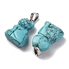 Synthetic Turquoise Pendants G-B127-08P-01-2