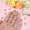 18Pcs 6 Styles Rack Plating Brass Micro Pave Clear Cubic Zirconia Pendants KK-BBC0022-51-3