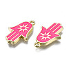 Spray Painted Alloy Pendants PALLOY-Q436-009C-NR-2