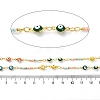 Evil Eyes Brass Ename Link Chains CHC-Q013-02G-2