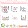 60Pcs 15 Styles Transparent Resin Cabochons CRES-SC0002-83-2